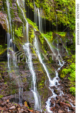 [Sukkanzawa, Tochigi Prefecture] A mysterious waterfall with beautiful water and green forest 89274400