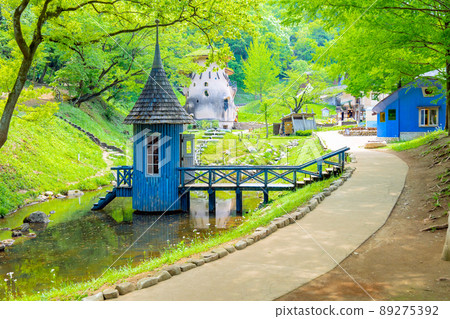 Fresh green forest and Tove Jansson Akebono Park 89275392