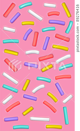 Doughnut glaze vertical background with sprinkles Doughnut glaze vertical background with sprinkles 89276416