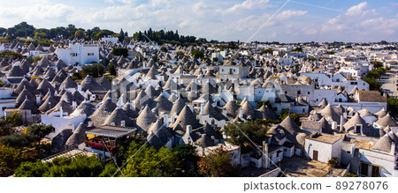 City of Alberobello in Italy with its famous historic Trulli houses 89278076