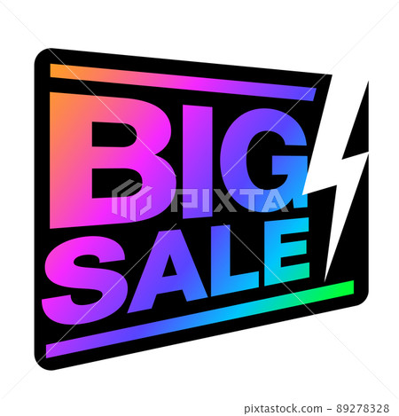 Big sale advertising label symbol Used to promote the best discount promotion. 89278328