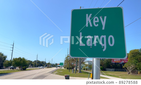 Key Largo Entrance sign on Overseas Highway 89278588