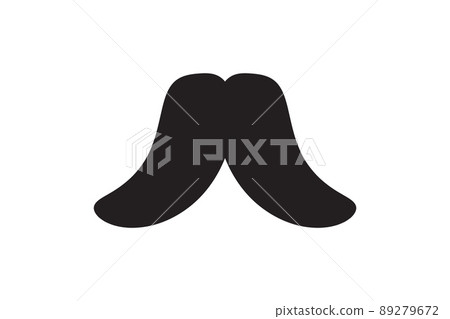 Moustache vector icon. Black retro style mustache. Shave barber vintage man face 89279672