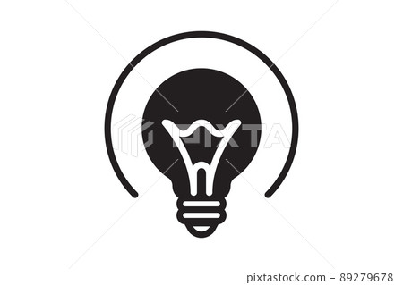Electric light bulb icon. Electricity lamp symbol. Vector illumination sign. 89279678