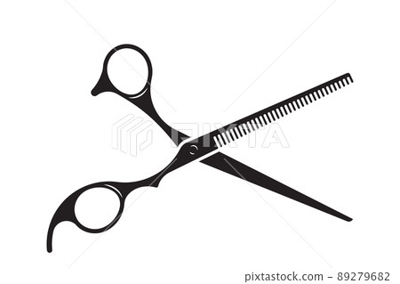 Hairdress barber scissors, professional salon tools. Hairdressing design element. 89279682