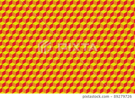 Magic cube pattern seamless design. Color block puzzle vector background. 89279726