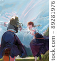 烏克蘭民間服裝的女孩 89281976