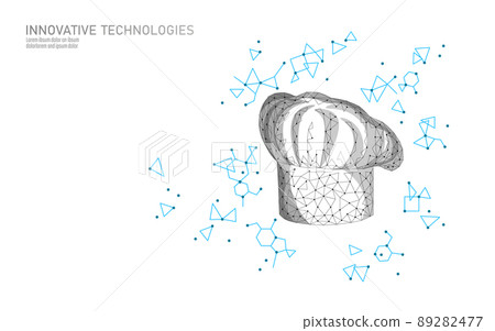 3D chef kitchen molecular gastronomy concept. One line continuous lineart chemistry cook structure experiment. Delirious restaurant dish vector illustration 89282477