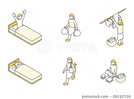 Image illustration material of isome's housework and life 89282530