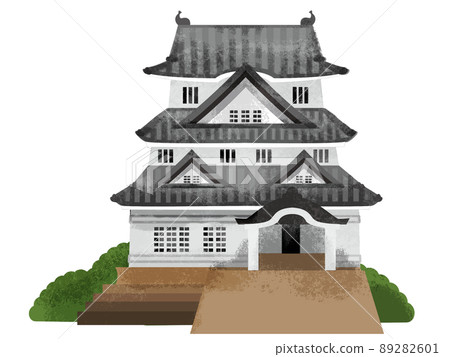 Illustration of a Japanese castle Illustration of a Japanese castle 89282601