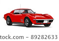 Classic red sports car 89282633