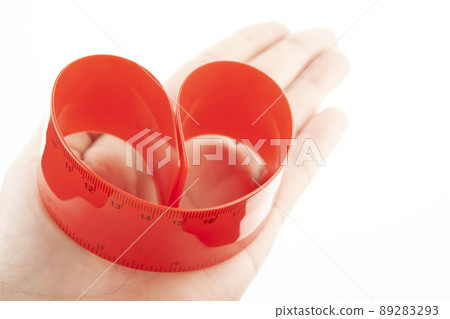 image of ruler heart symbol hand white background image of ruler heart symbol hand white background 89283293