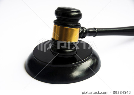 Lawyer gavel on white cover background. Law concept Lawyer gavel on white cover background. Law concept 89284543