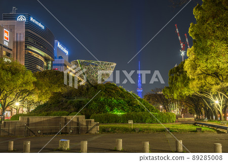 << Aichi Prefecture >> Nagoya cityscape from Hisaya Odori to the night view of the TV tower 89285008