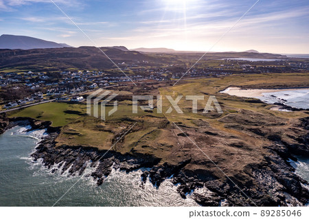 Aerial view of the Portnablagh golf site, County Donegal, Ireland Aerial view of the Portnablagh golf site, County Donegal, Ireland 89285046