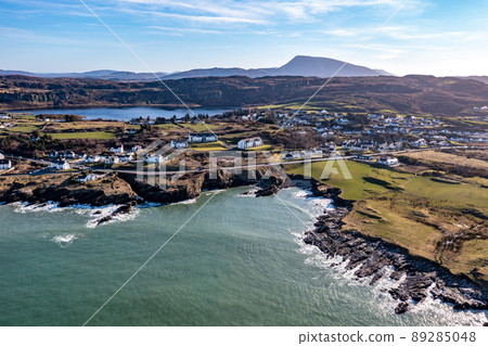 Aerial view of Portnablagh, County Donegal, Ireland 89285048