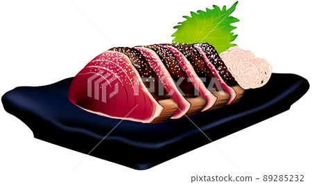 Skipjack Tataki Illustration Vector Skipjack Tataki Illustration Vector 89285232