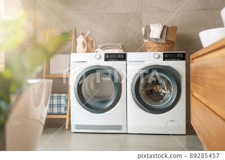 Interior of a real laundry room 89285457