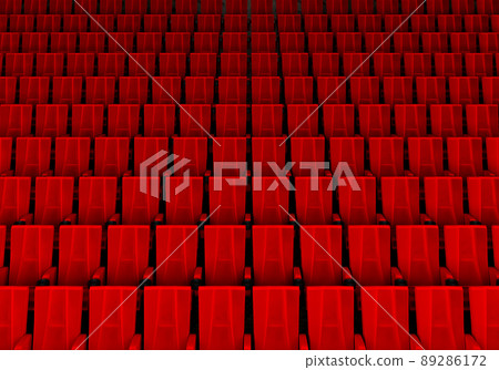 Rows of red velvet seats watching movies in the cinema with copy space banner background. Entertainment and Theater concept. 3D illustration rendering Rows of red velvet seats watching movies in the cinema with copy space banner background. Entertainment and Theater concept. 3D illustration rendering 89286172