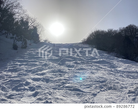 Ski resort and sunset Ski resort and sunset 89286772