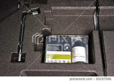 Inside the car Car puncture repair kit Inside the car Car puncture repair kit 89287086