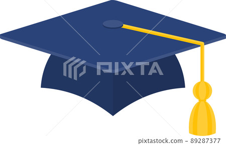 Graduation black logo. University graduate cap with diploma. Graduation black logo. University graduate cap with diploma. 89287377