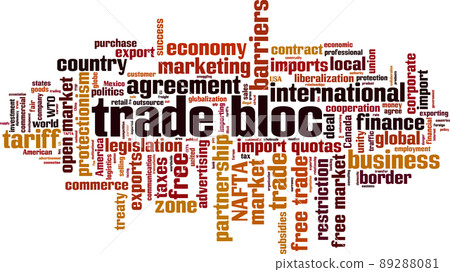 Trade bloc word cloud Trade bloc word cloud 89288081