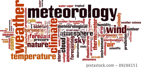 Meteorology word cloud 89288151