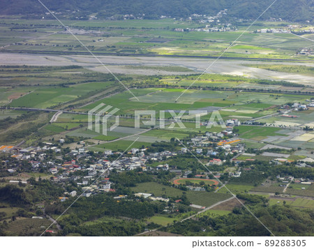 High angle view of the landscape of Hualien plain High angle view of the landscape of Hualien plain 89288305