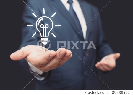 Business, creative idea concept with bulb Business, creative idea concept with bulb 89288592