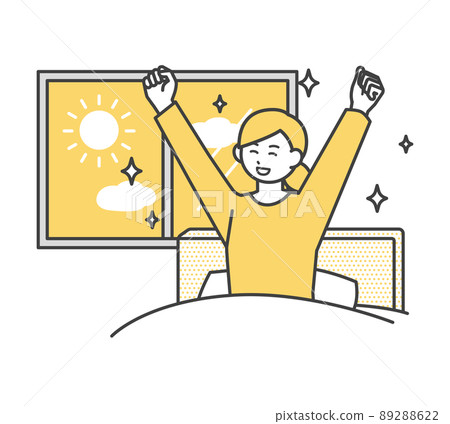 Getting Up Vector Illustration material of a woman who gets up - Stock Illustration ...