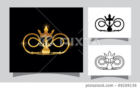 Golden King Shisha Vector Sign 89289136