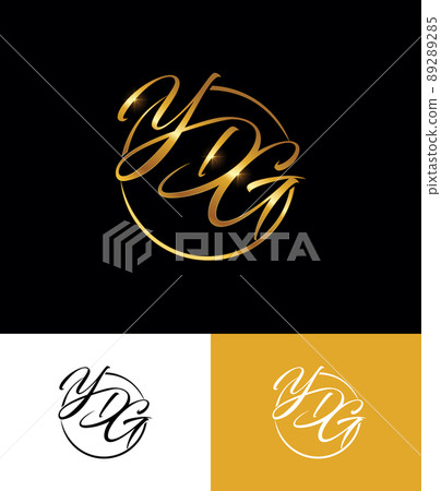 Golden YDG Monogram Initial Logo 89289285