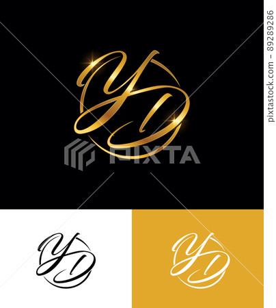 Golden YDG MOnogram INitial Logo Golden YDG MOnogram INitial Logo 89289286