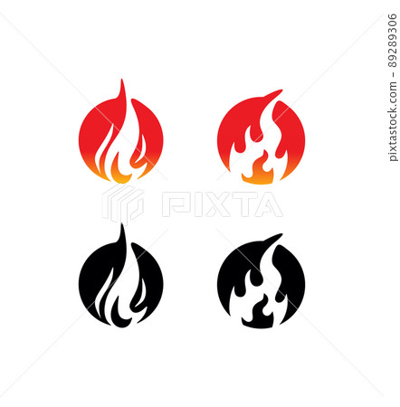 Fire Flame Vector Sign Fire Flame Vector Sign 89289306
