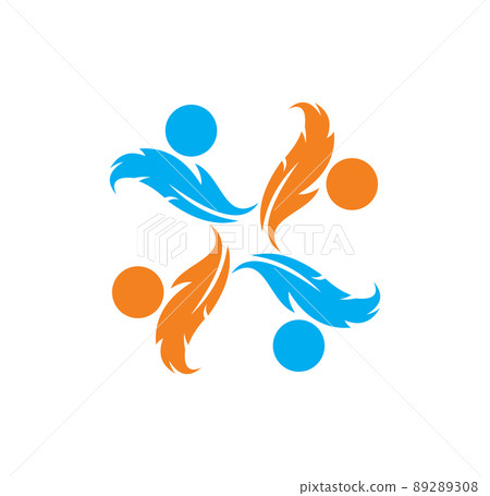 Feather Rotation Logo Sign Feather Rotation Logo Sign 89289308