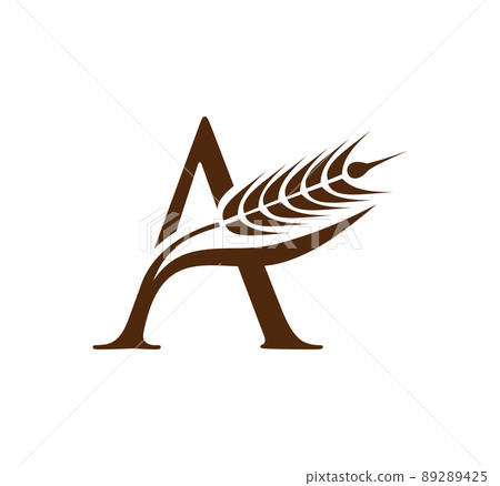 Wheat Grain Initial Logo Letter A.eps 89289425