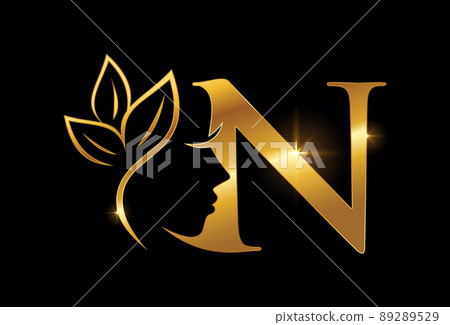 Golden Beauty Initial Letter N 89289529