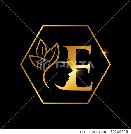 Golden Beauty Initial Letter E 89289536