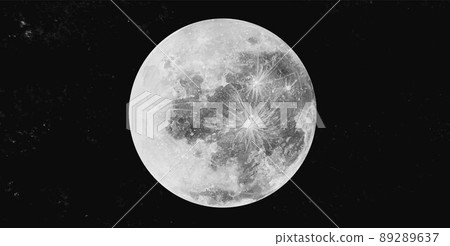 Abstract watercolor night sky with full moon illustration Abstract watercolor night sky with full moon illustration 89289637