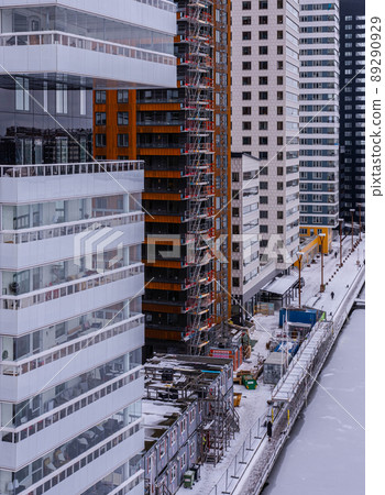 Highrises filling the sky at Sjovikskajen Liljeholmen, Stockholm, Sverige 89290929