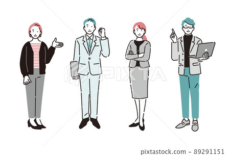 人商務人姿勢設置全身 89291151