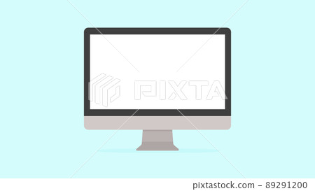 白色顯示PC-計算機/工作圖像素材 89291200