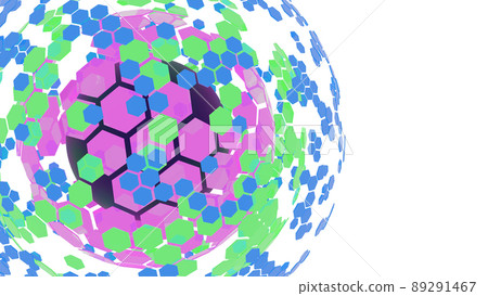 CG Hexagon A sphere composed of hexagons with multiple structures CG Hexagon A sphere composed of hexagons with multiple structures 89291467