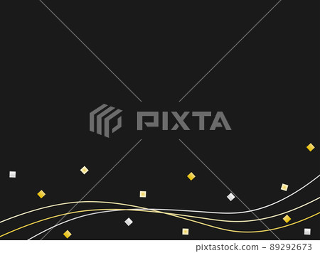 金銀五彩紙屑和三行豪華黑色背景的插圖 金銀五彩紙屑和三行豪華黑色背景的插圖 89292673