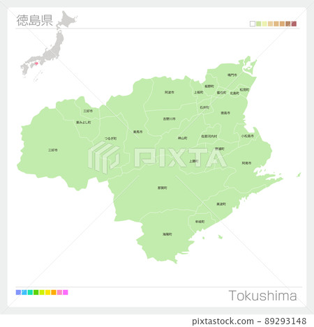 Map of Tokushima Prefecture ・ Tokushima Map 89293148
