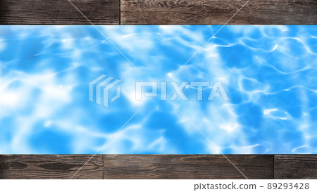 Water surface and wooden frame Water surface and wooden frame 89293428