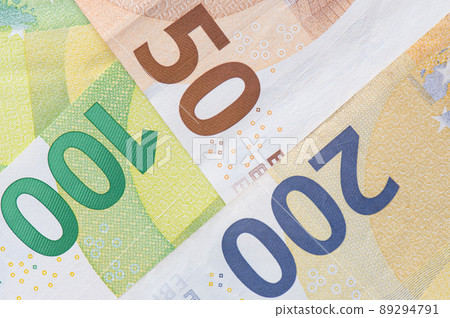 Euro banknotes close up.  89294791