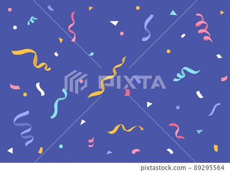 藍色背景上的五彩紙屑插圖 藍色背景上的五彩紙屑插圖 89295564