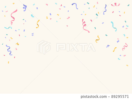 Pastel colored confetti illustration 89295571